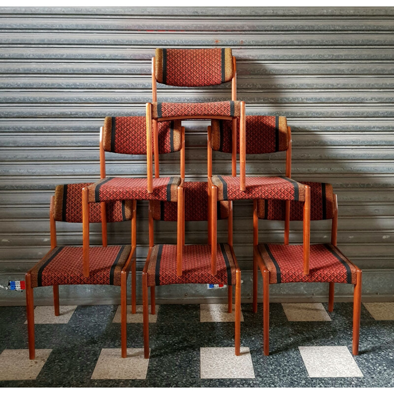 Set of 6 vintage chairs by H. W. Klein for Bramin-furniture, 1960s