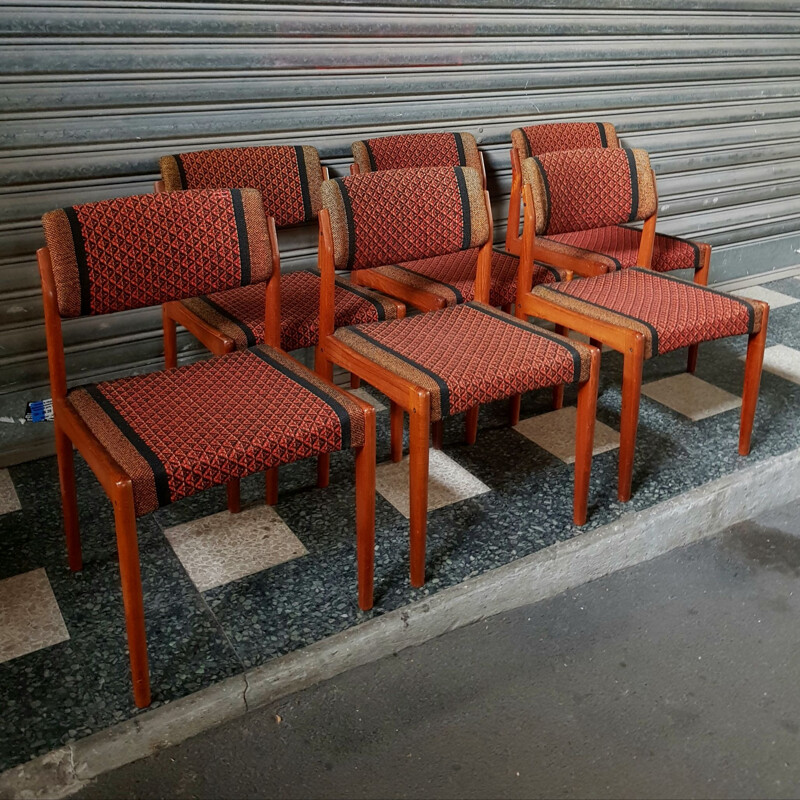 Set of 6 vintage chairs by H. W. Klein for Bramin-furniture, 1960s