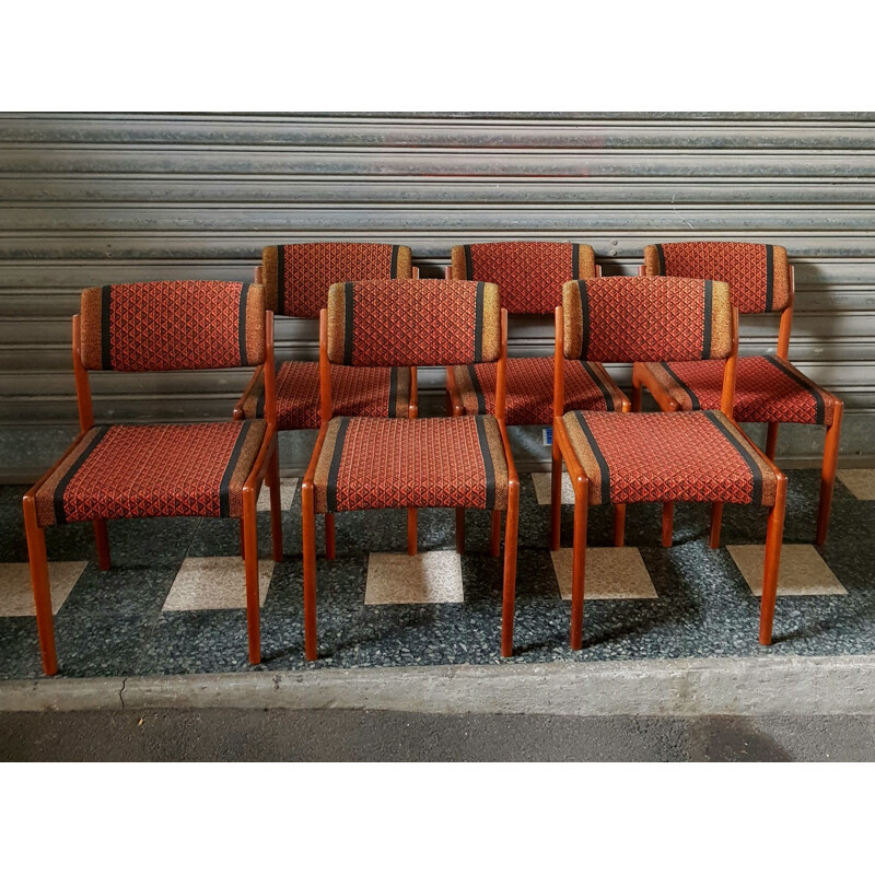 Set of 6 vintage chairs by H. W. Klein for Bramin-furniture, 1960s