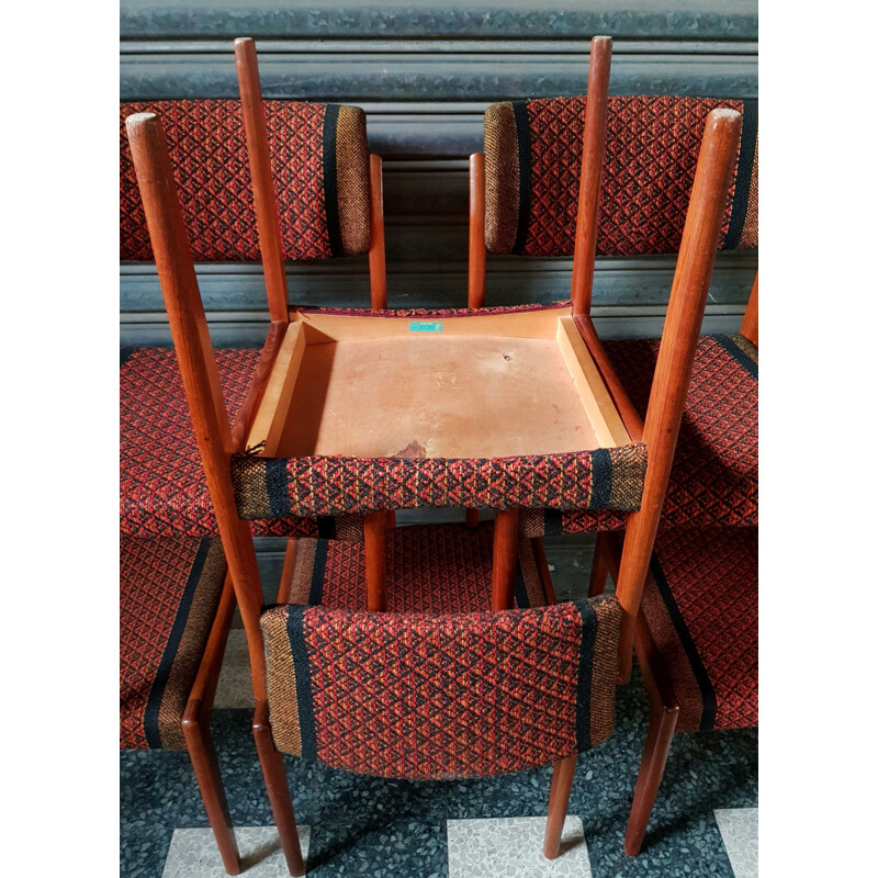 Set of 6 vintage chairs by H. W. Klein for Bramin-furniture, 1960s