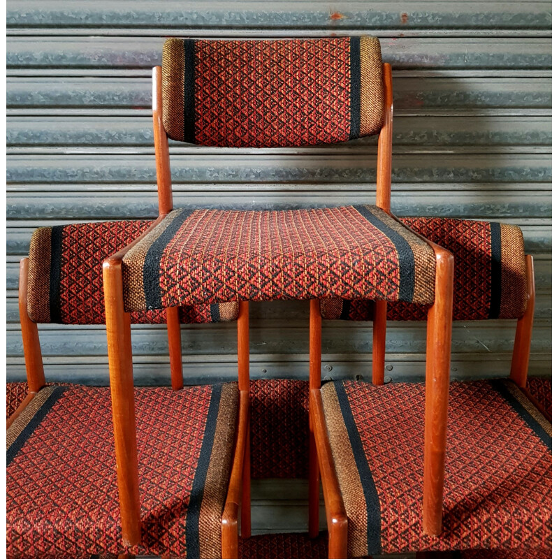 Set of 6 vintage chairs by H. W. Klein for Bramin-furniture, 1960s