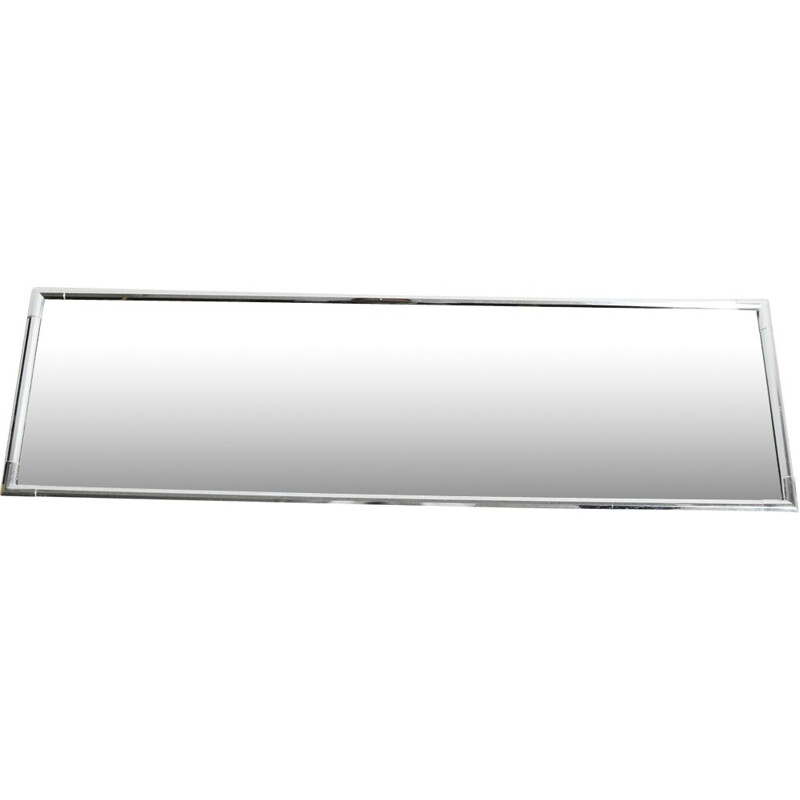 Vintage rectangular crystal mirror by Planilux, Germany, 1980s