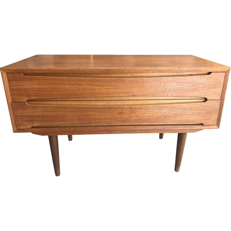 Scandinavian chest of drawers with 2 drawers 1960