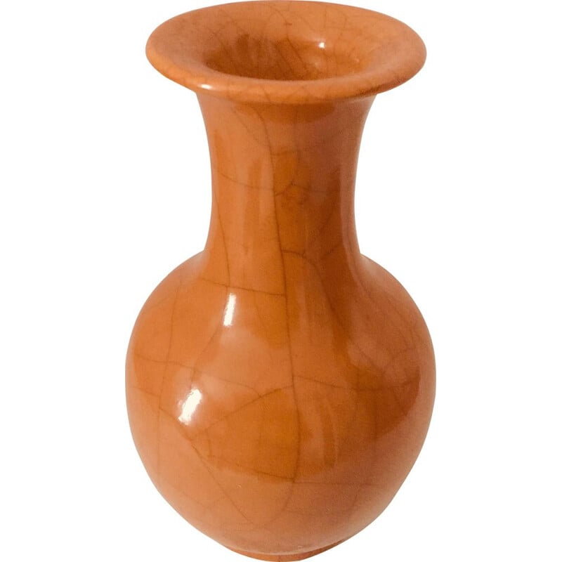 Vaso in ceramica smaltata vintage di Pol Chambost