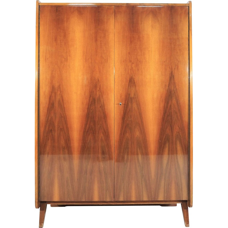 Vintage walnut wardrobe from Tatra, 1960s