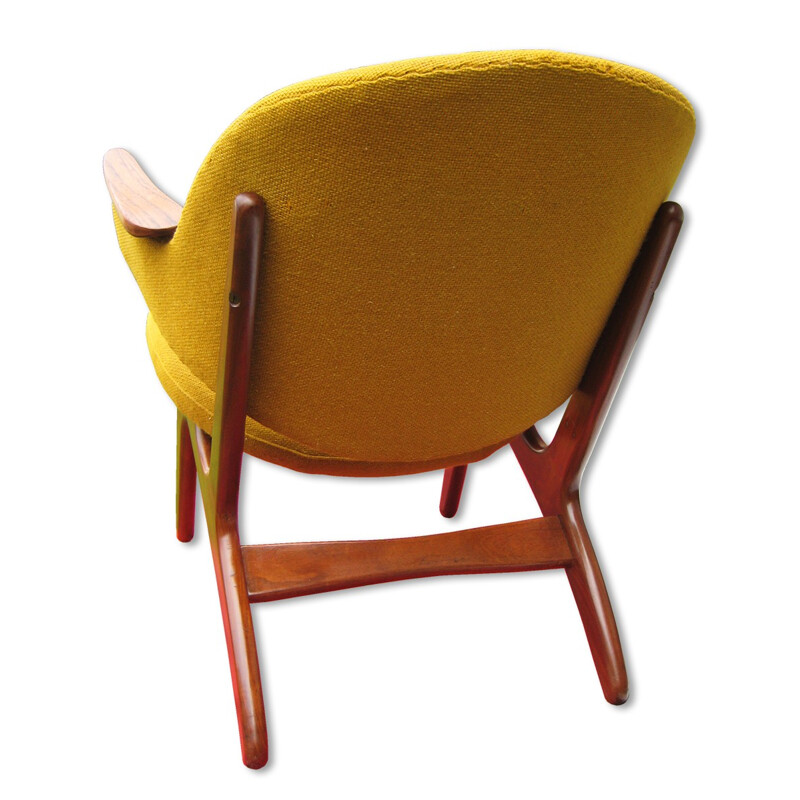 Fauteuil Matthes Furniture en teck et tissu, Carl Edward MATTHES - 1950 