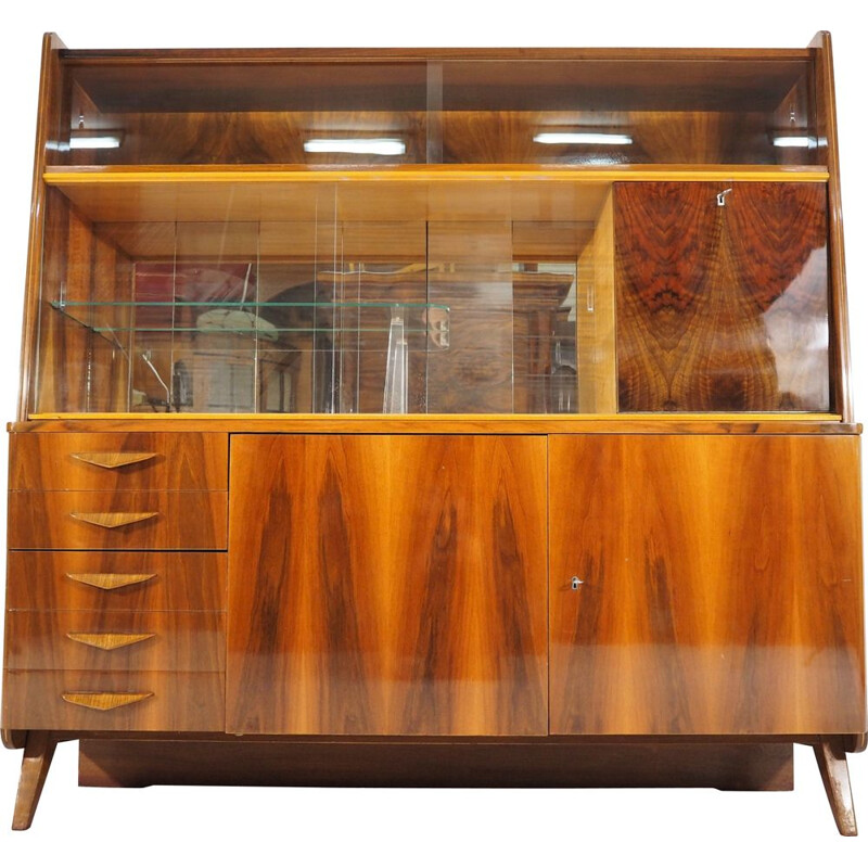 Vintage walnut buffet from Tatra, 1960s