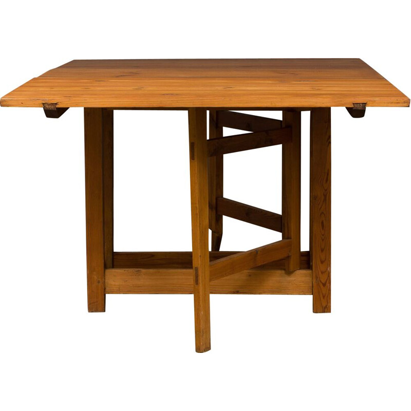 Table vintage de pin massif, 1930