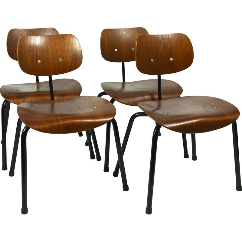 Ensemble de 4 chaises vintage SE68 de Egon Eiermann, 1950 