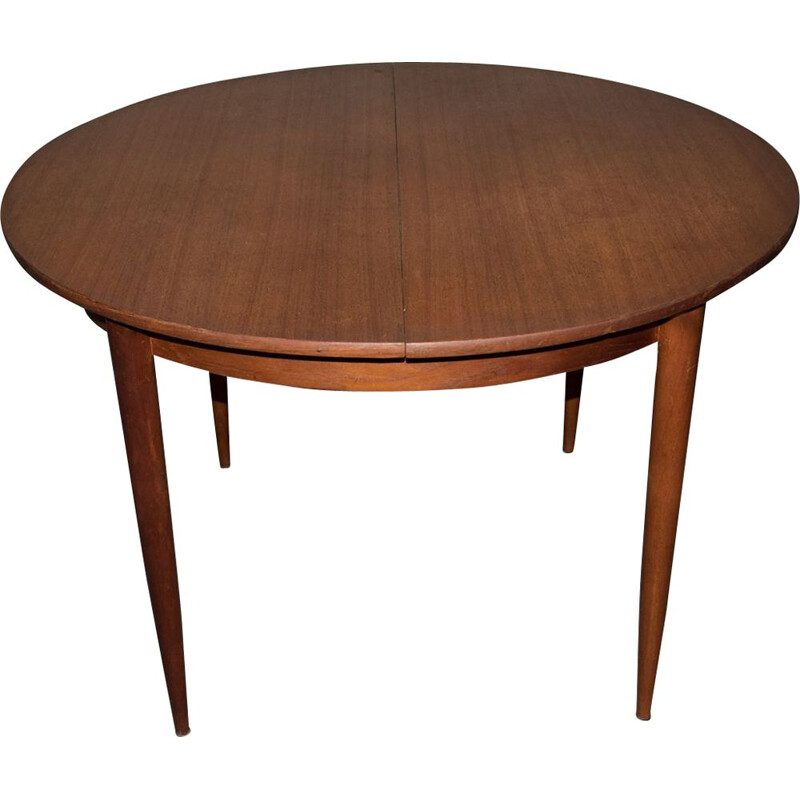 Vintage teak round table, 1960s