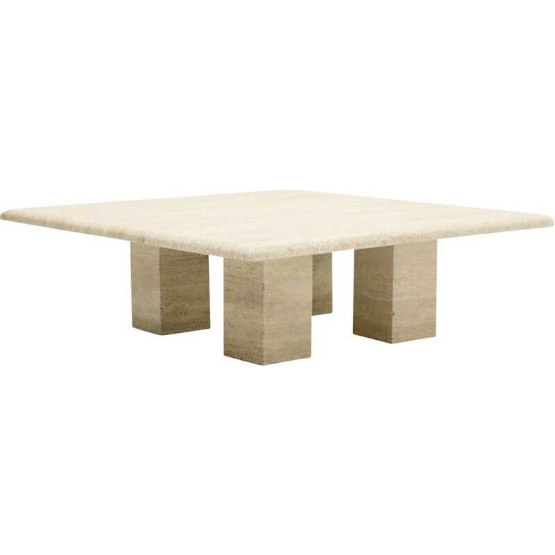 Vintage travertine coffee table, Italy, 1970s