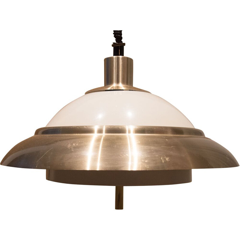 Vintage aluminium pendant light by Rolly, 1970s