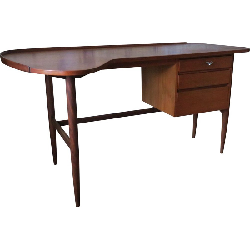 Bureau boomerang vintage en teck danois 1960