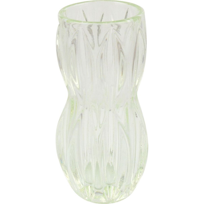 Vintage glass vase by J. Schmid for Sklo Union Rosice, Czechoslovakia 1960