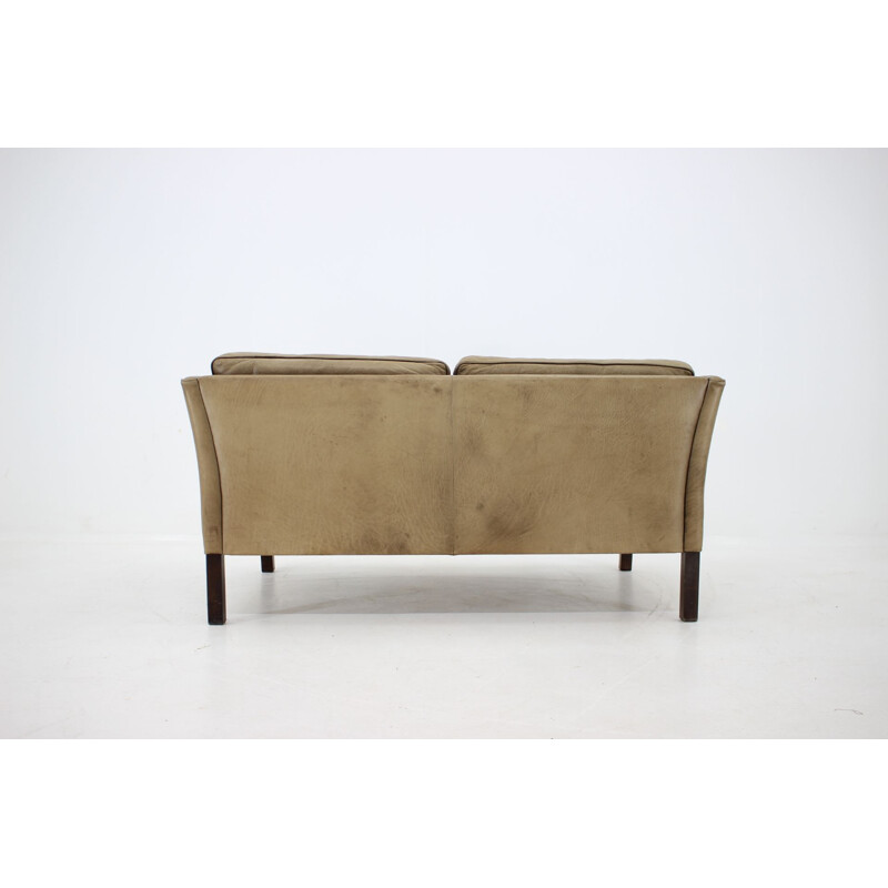 Danish vintage 2-seater leather sofa, 1960s