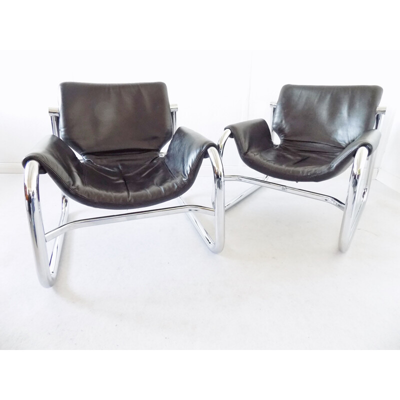 Fauteuil lounge vintage Alpha Sling par Maurice Burke pour Pozza