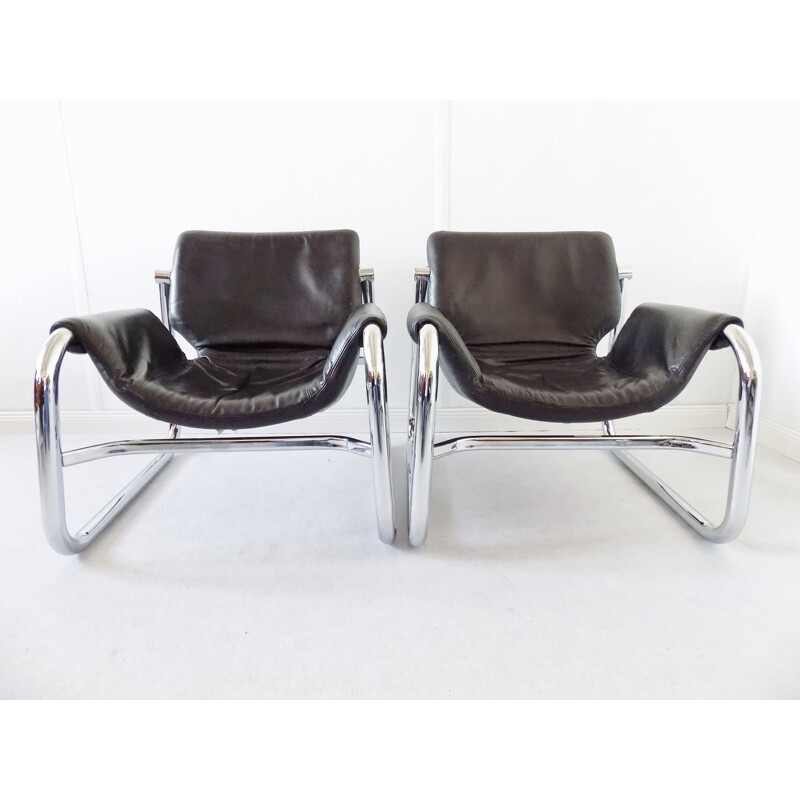 Fauteuil lounge vintage Alpha Sling par Maurice Burke pour Pozza