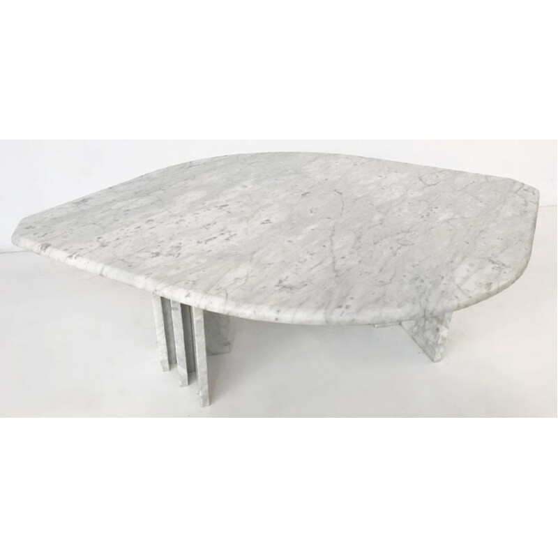 Vintage coffee table in grey marble