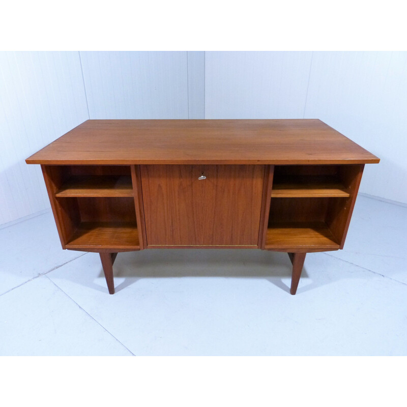 Vintage large teak desk by Gunnar Nielsen Tibergaard, Denmark