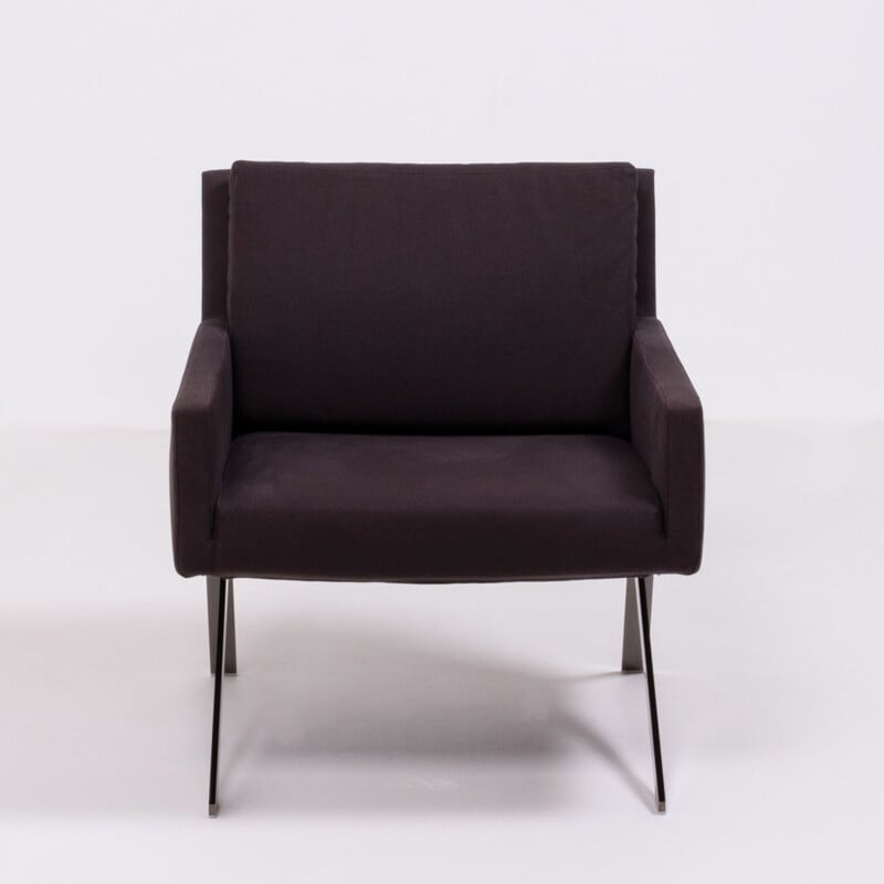 Fauteuil vintage Theo en tissu brun par Vincent Van Duysen pour B&B Italia, 2012