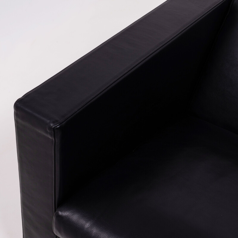 Vintage Klee black leather armchair by Rodolfo Dordoni for Minotti