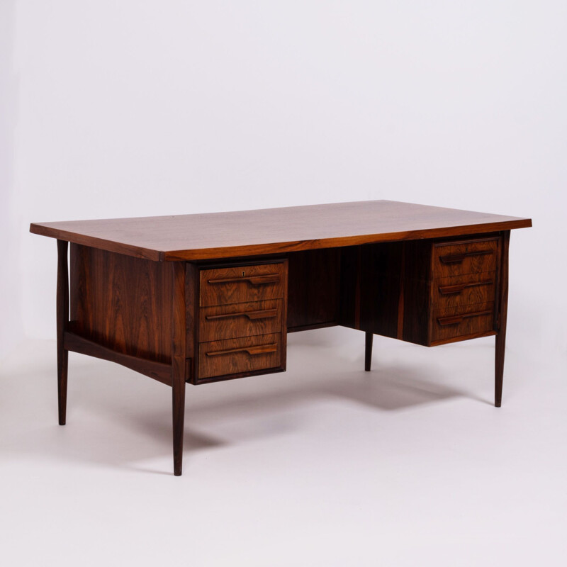 Vintage rosewood desk with storage options 1960s