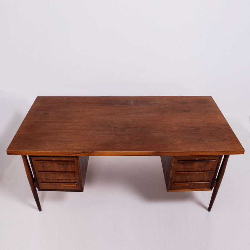 Vintage rosewood desk with storage options 1960s