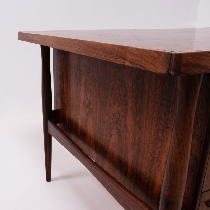 Vintage rosewood desk with storage options 1960s