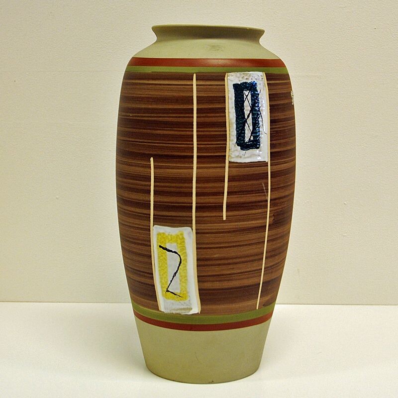 Vintage ceramic vase by Eduard Bay- W, Germany 1961