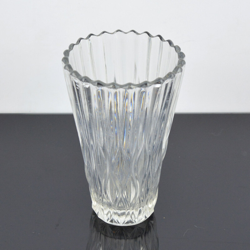 Glass vintage vase by Jiří Řepásek, 1960s