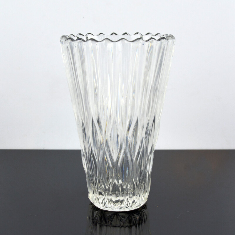 Glass vintage vase by Jiří Řepásek, 1960s