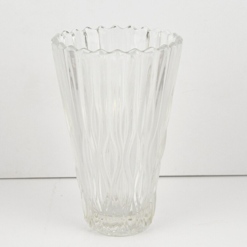 Glass vintage vase by Jiří Řepásek, 1960s