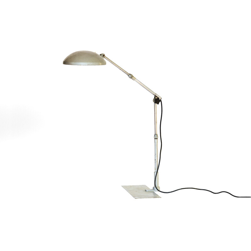 Vintage telescopic industrial desk light by Ferdinand Solère Design atelier, France 1950s