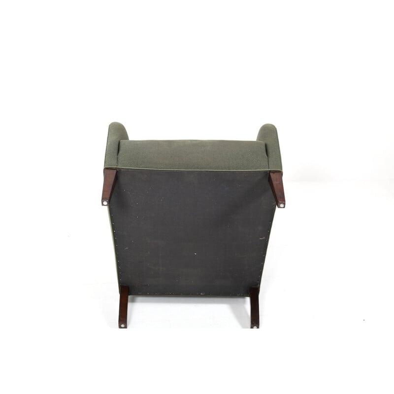 Chaise vintage verte danoise, 1930