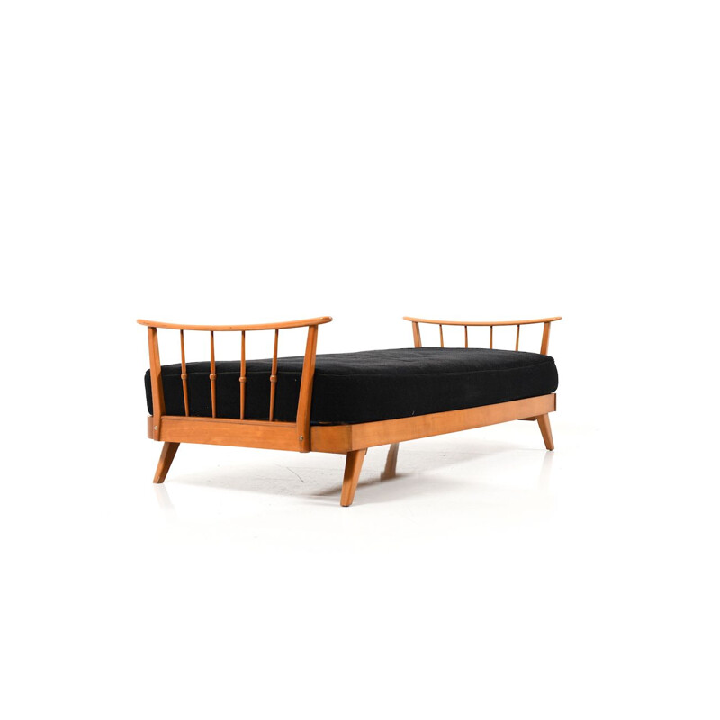 Beech vintage daybed, 1950s