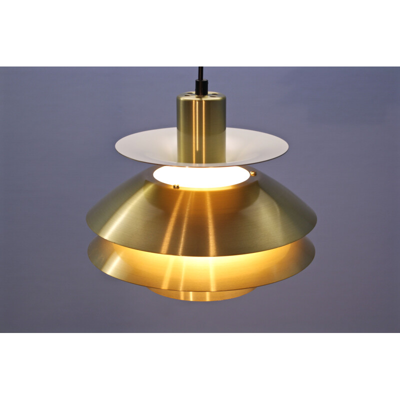 Danish vintage pendant light in brass, 1970s