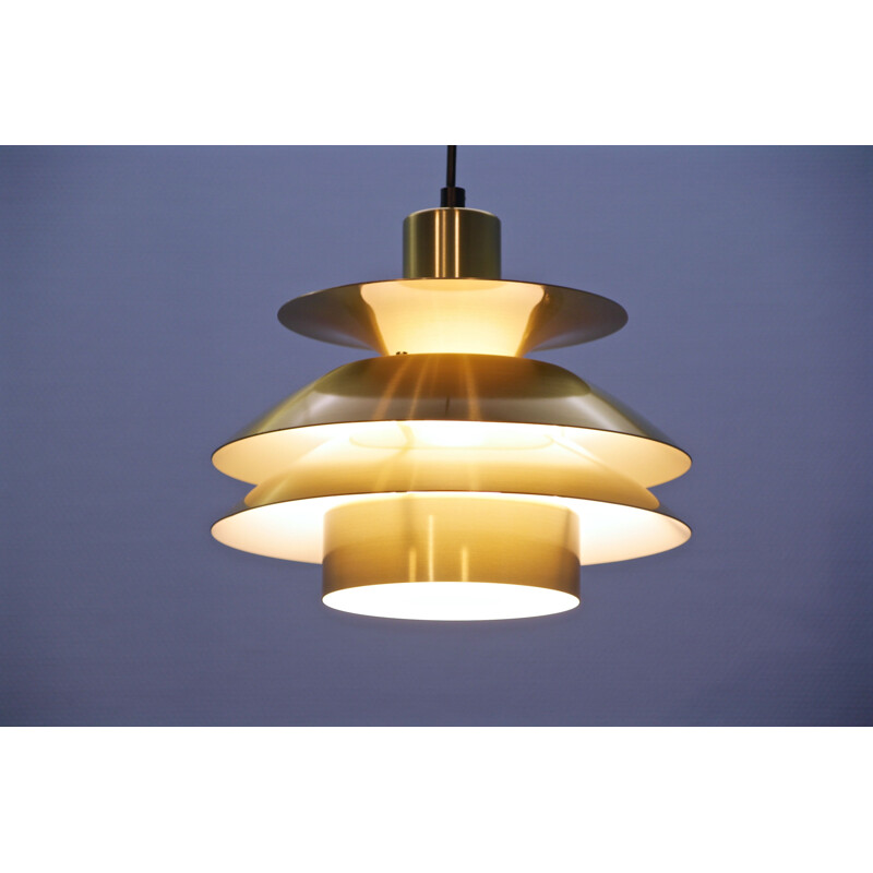 Danish vintage pendant light in brass, 1970s