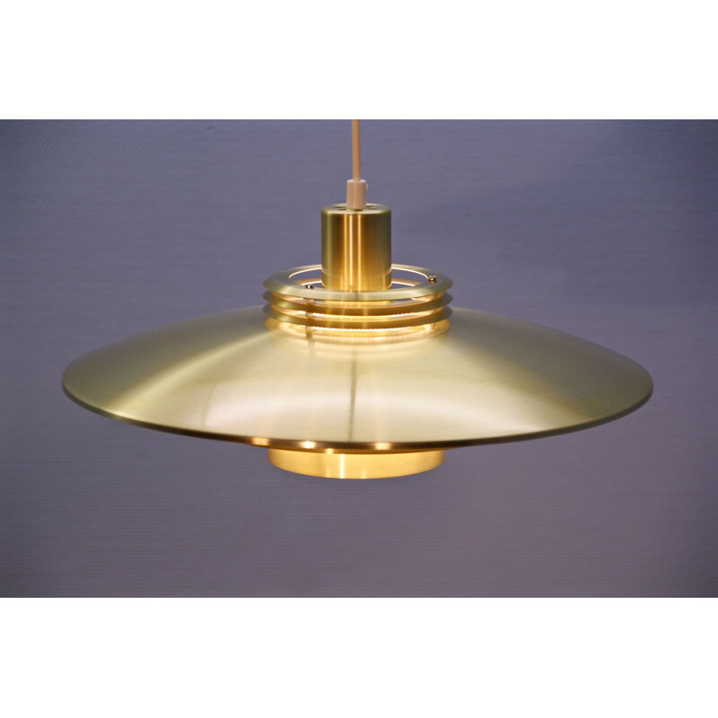 Danish vintage pendant light in brass, 1970s