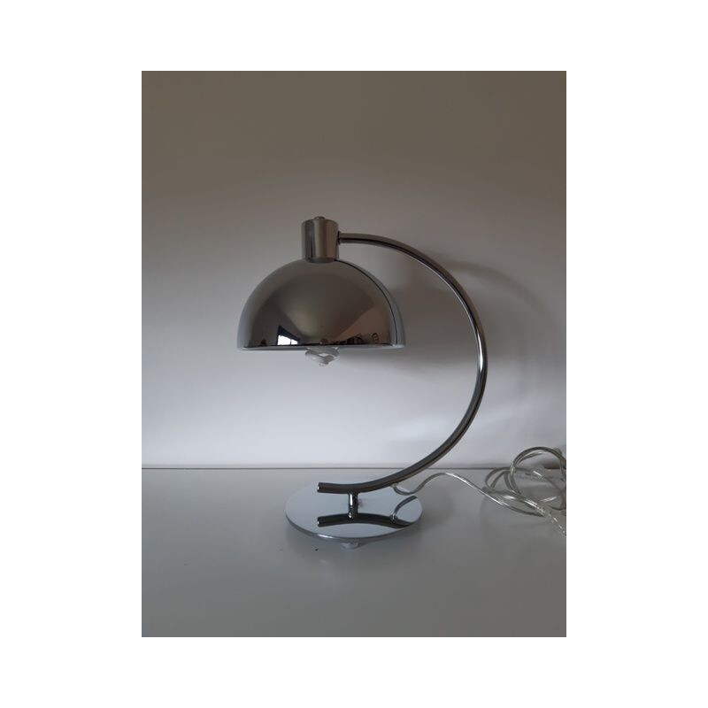 Lampe de table vintage chromée