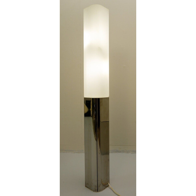 Lampadaire vintage chromé par Luci Italia, 1970