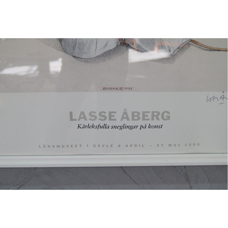 Lithographie vintage de Lasse Aberg, 1991 
