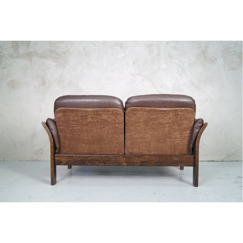 Leather vintage 2-seater sofa by Georg Thams for Vejen Polstermøbelfabrik, 1960s