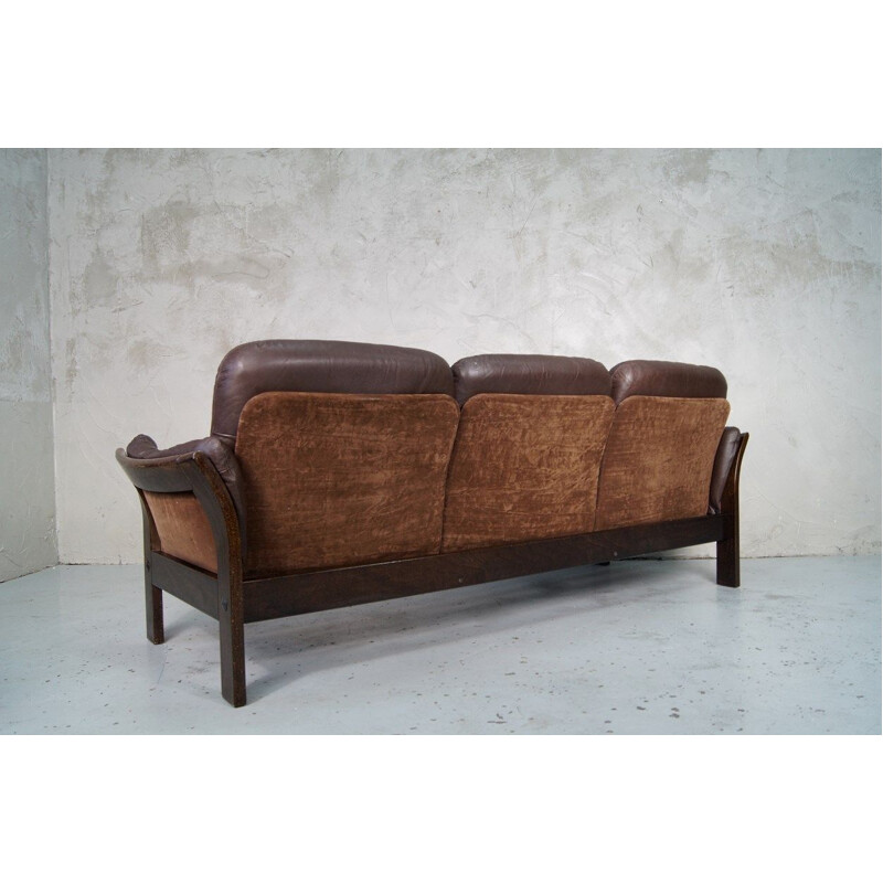 Canapé 3 places en cuir vintage de Georg Thams pour Vejen Vejen Polstermøbelfabrik, 1960