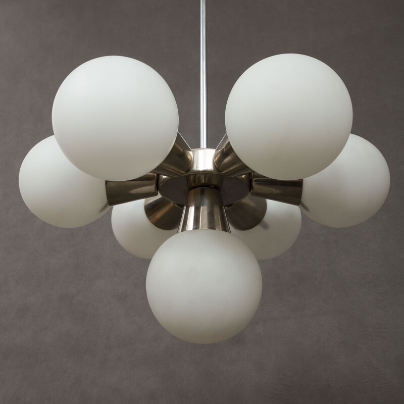 Sputnik vintage chandelier from Kamenicky Senov, 1960s