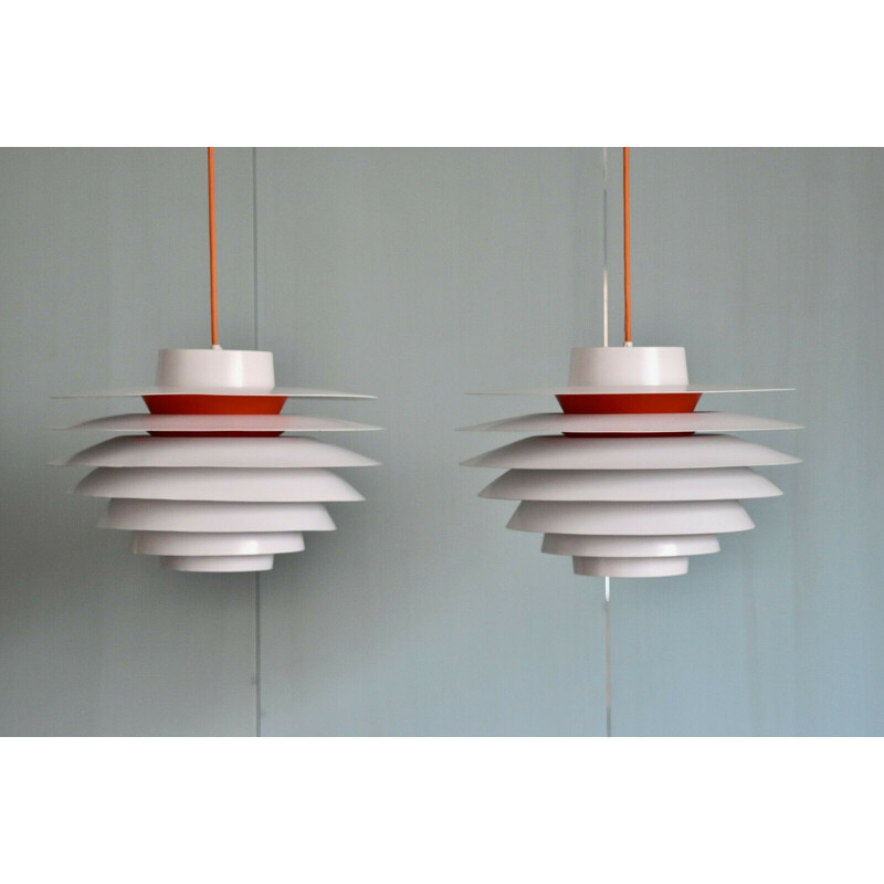 Large Sven Middelboe Verona vintage pendant light by Nordisk Solar, Denmark, 1970s