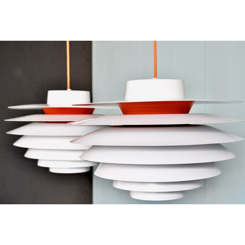 Large Sven Middelboe Verona vintage pendant light by Nordisk Solar, Denmark, 1970s