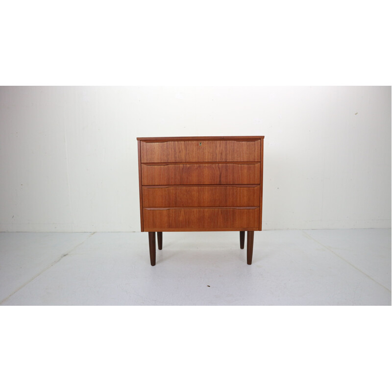 Vintage Danish Chest of Four Drawers in Teak, 1960