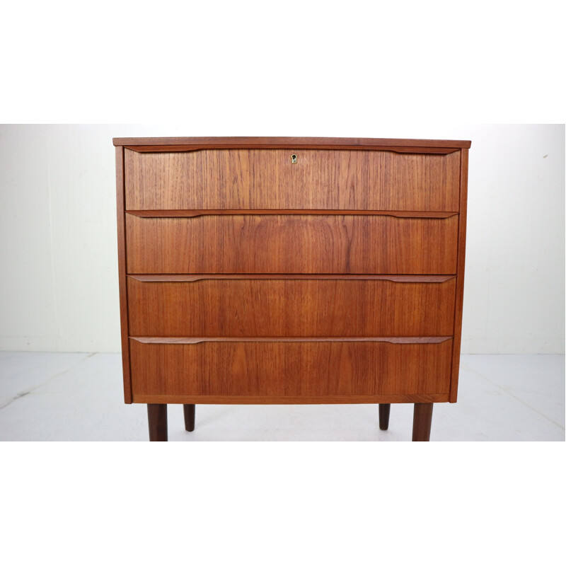 Vintage Danish Chest of Four Drawers in Teak, 1960