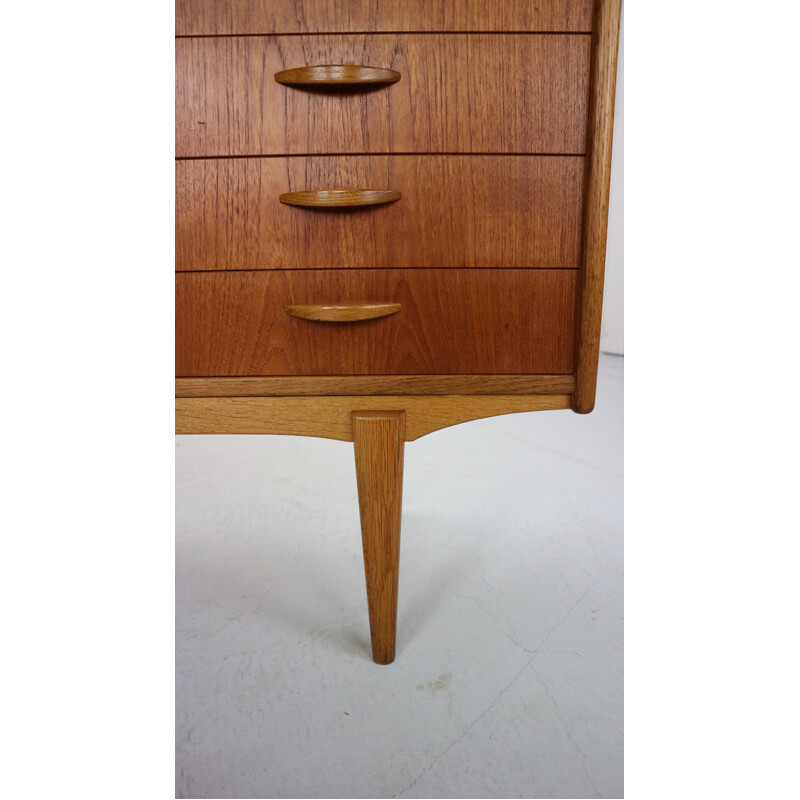 Vintage Scandinavian Teak and Oak Sideboard, 1960 Sweden