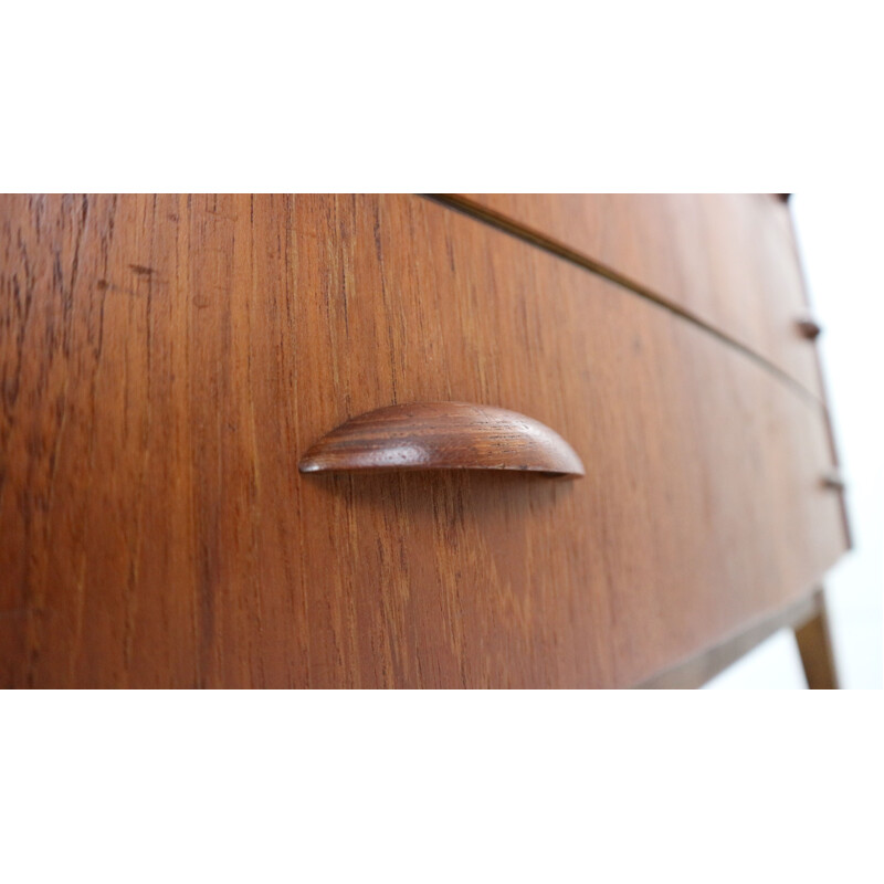 Vintage Danish Tallboy Chest of Six Drawers  in Teak, 1960